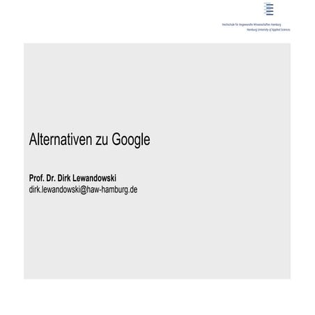 Alternativen zu Google