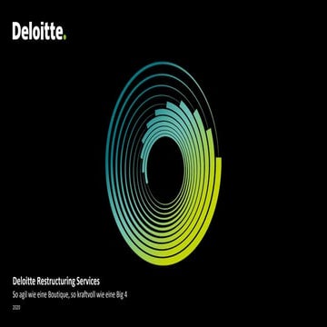 Turnaround & Restructuring | Deloitte Karriere alt | PPTX