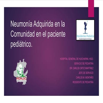 Neumonía adquirida en la comunidad SS por Carlos M. Montaño Pérez