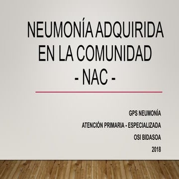 Neumonía adquirida en la comunidad