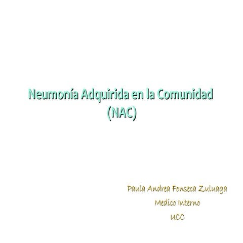 Neumonía adquirida en la comunidad