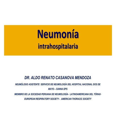 Neumonia intrahospitalaria dr. casanova