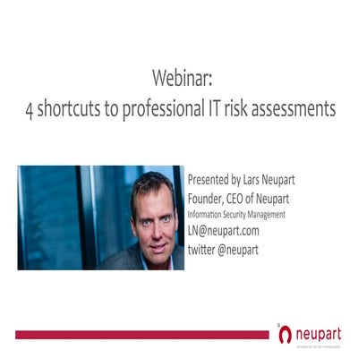 Neupart webinar 1: Four shortcuts to better risk assessments