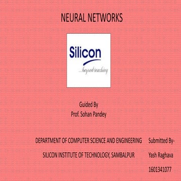 Artifical Neural Network and its applications | PPTX