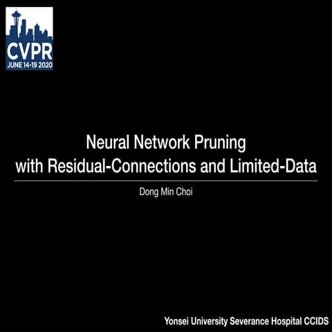 Neural network pruning with residual connections and limited-data review [cdm]