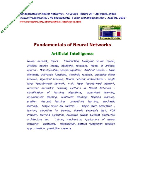 Neural networks