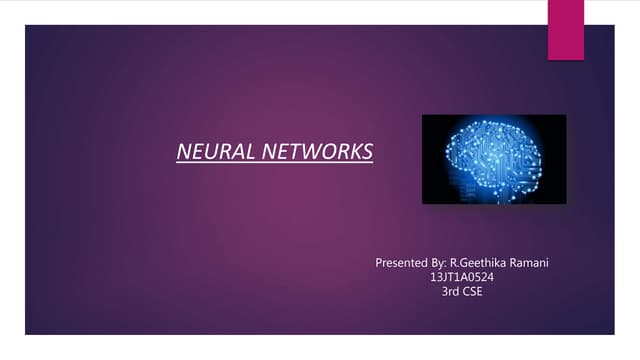 Neural networks