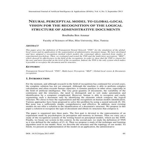 Neural perceptual model to global local vision for the recognition of the log...