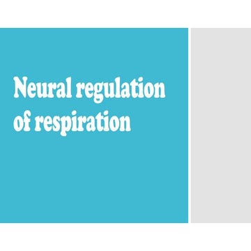 Neural regulation