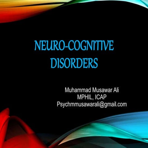 Neuro cognitive disorders | PPT