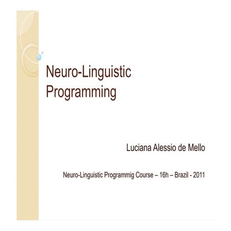 Neuro Linguistic Programming | PDF