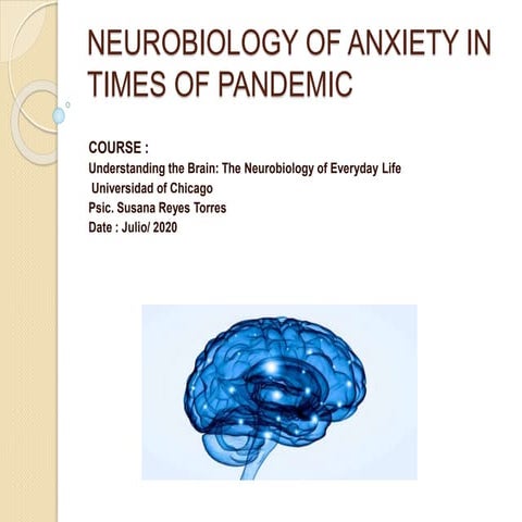 Neurobiology of anxiety in times of pandemic | PPTX