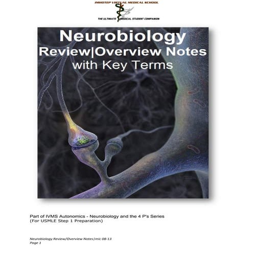 IVMS Neurobiology Review | Overview Notes