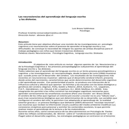 Neurociencias en educación