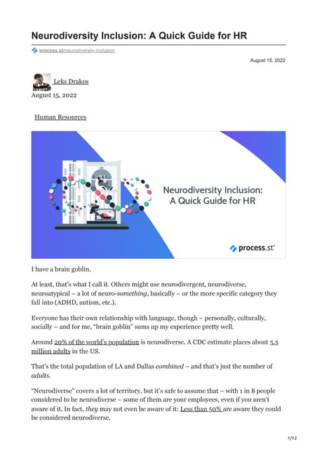 Embracing Neurodiversity in the Workplace: Unlocking a Diverse Talent ...