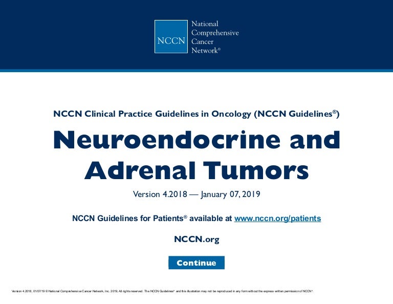 Tumores Neuroendocrinos Nccn 2018