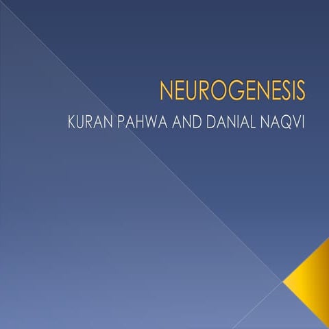 Neurogenesis and Neurodegenerative diseases