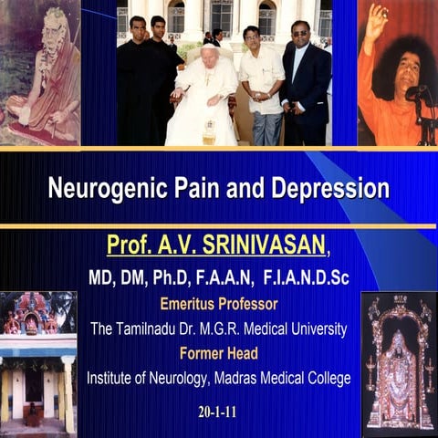 Neurogenic pain and depression