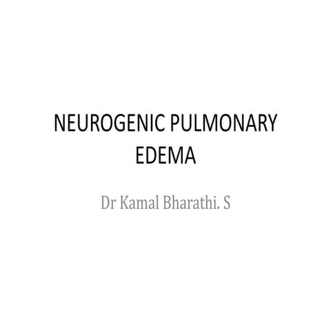 Neurogenic Pulmonary Edema 