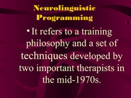 Neuro linguistic programming | PPT