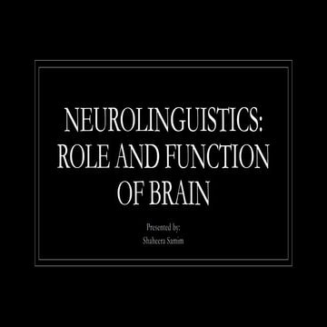 Neurolinguistics (final)