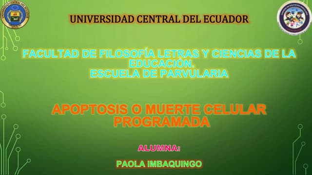 Neurología y apoptosis paola imbaquingo