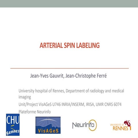 Neurology advanced asl jy gauvrit