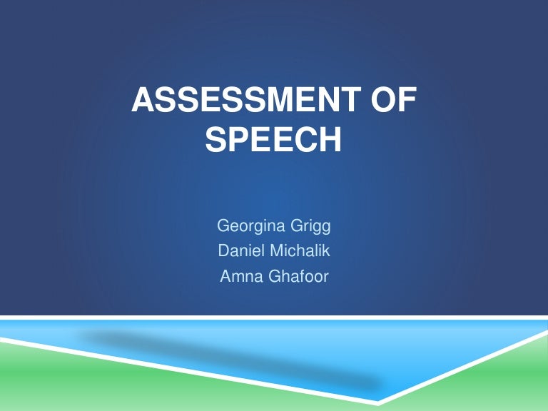 Neurology Assessing Speech