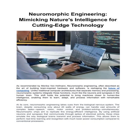 Neuromorphic Engineering_ Mimicking Nature's Intelligence for Cutting-Edge Te...