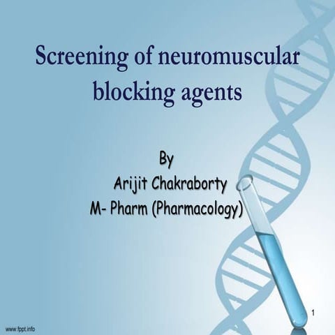 Screening of neuromuscular blocking agents