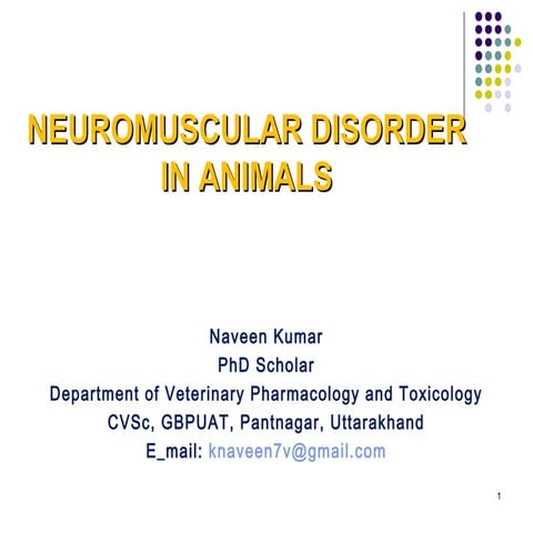 Neuromuscular diseases in animals
