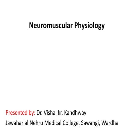 Neuromuscular physiology