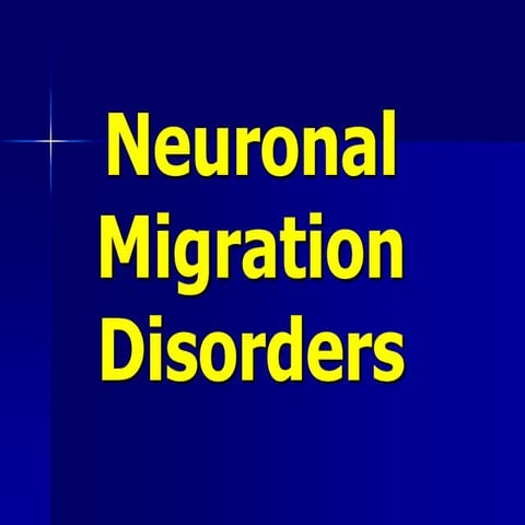Neuronal migration disorders