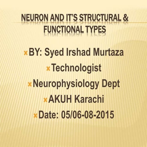 Neuron & its structural & functional type by Murtaza Syed