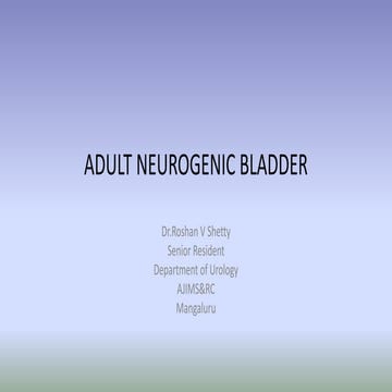 Neuropathic bladder disorders