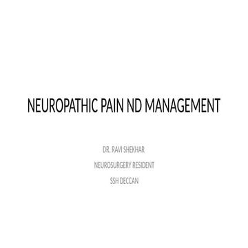 Comprehensive Overview of Neuropathic Pain and Its Management ...