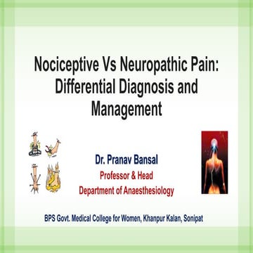 Neuropathic pain vs nociceptive pain