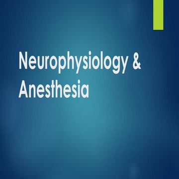 Neurophysiology & Anesthesia anesthesiology