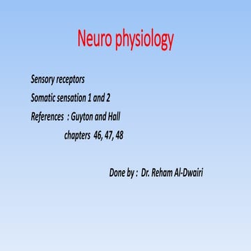 Neurophysiology lecture