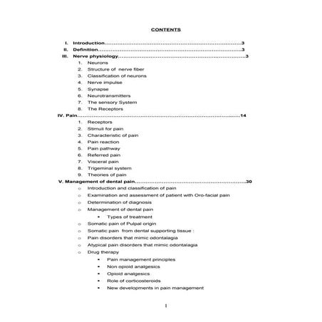 Neurophysiology of pain 