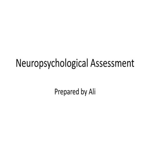 Neuropsychological Assessment in Psychology