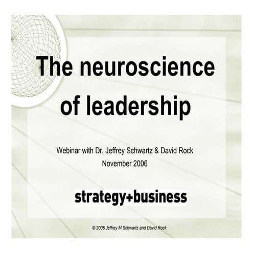 Neuroscience Of Leadershp Webinar
