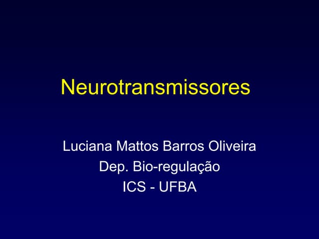 Neurotransmissores e receptores sen...