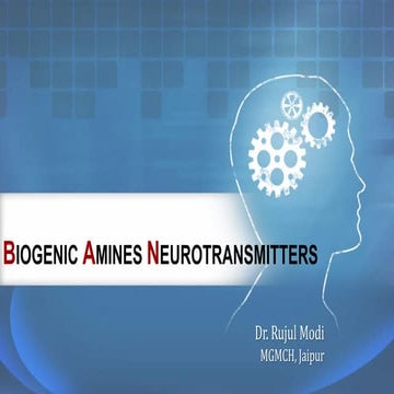 Neurotransmitters- serotonin & dopamine by dr. rujul modi