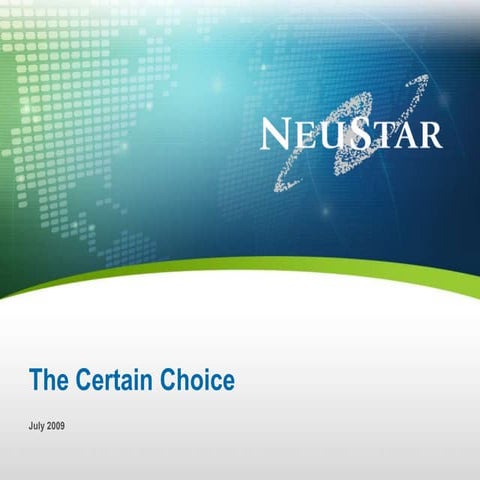 NeuStar's UltraDNS & Webmetrics Presentation_July2009sv