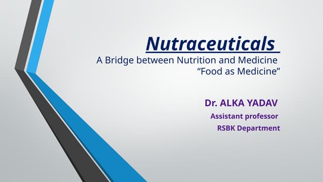 neutraceuticals.pptx for bams second year