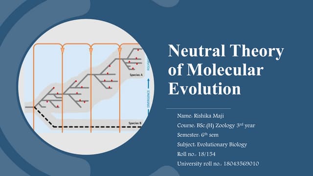 Neutral theory of molecular evolution | PPTX