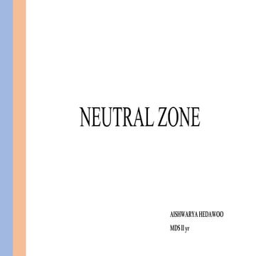 The concept of Neutral Zone in dental arch .pptx