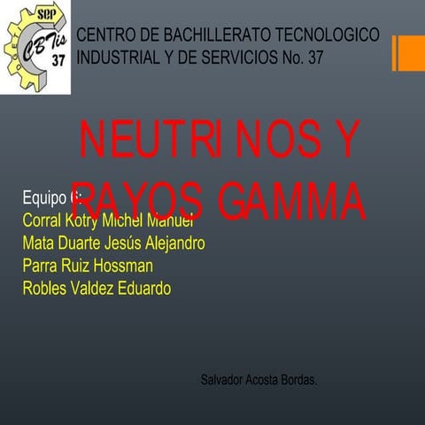 Neutrinos y rayos gamma