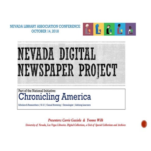 Nevada Library Association Annual Conference NDNP 